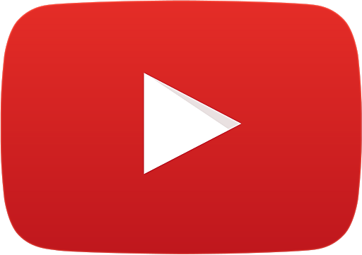 YouTube logo with play button.